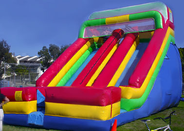 Rainbow Commercial Inflatable Slide For Big Event / Screamer Inflatable Bounce Slide