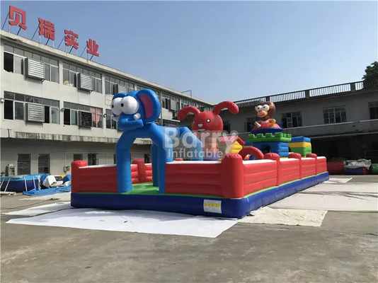 Airtight Bouncy Castles With Slides Customize Indoor Kids Air Inflatable Amusement Park