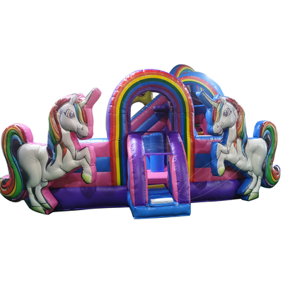 Tarpaulin Commercial Unicorn Bouncing Castle Kids Bounce House Rentals
