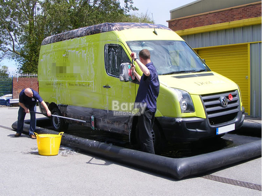 PVC Truck Inflatable Car Clean Pad PVC Portable Inflatable Car Wash Containment Mat With Water Reclamation System