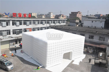 White 15x15M Inflatable Tent , Custom Made Led Inflatable Party Tent Cube For Event