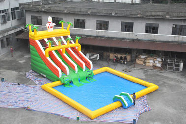 Durable Big Superman Air Inflatable Aqua Park With Slide For Amusement