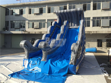 Commercial Grade Wave Inflatable Dry Slide 7.6x3.8m Customized