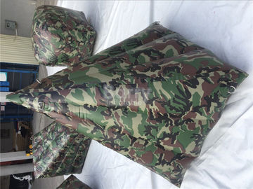 Customized camouflage Inflatable Sports Games / Inflatable Paintball Bunkers for Shooting Games