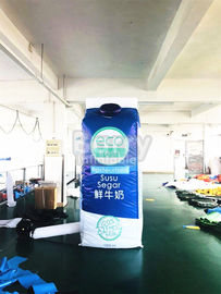 PVC Tarpaulin Inflatable Advertising Products , Inflatable Model Milk Bottle For Outdoor