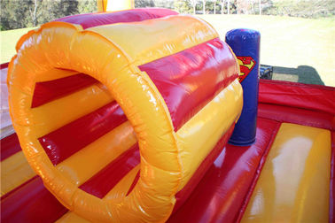PVC Waterproof Inflatable Justice League Jumping Castle Moonwalks For Kids / Children