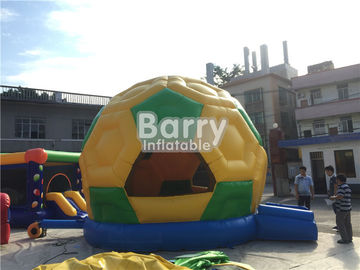 Commercial Inflatable Football Bouncer , PVC Tarpaulin Soccer Blow Up Bounce House