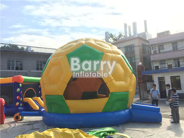Commercial Inflatable Football Bouncer , PVC Tarpaulin Soccer Blow Up Bounce House