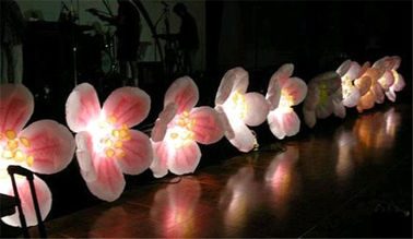 Multi Color Inflatable Flower Chain  For Wedding Decoration With LED
