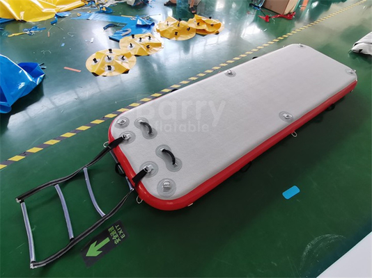 SCT Inflatable Water Mat Drop Stitch Teak Wood Grain Floating Dock