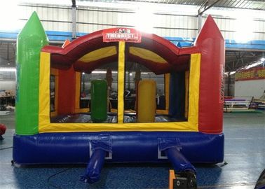 Commercial Plato PVC Tarpaulin Inflatable Bouncer House With Small Slide