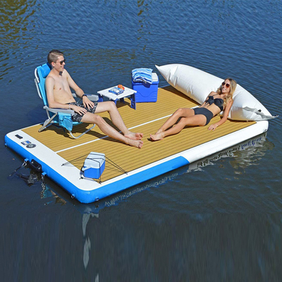 OEM Inflatable Floating Dock Drop Stitch PVC Ocean Floats And Rafts
