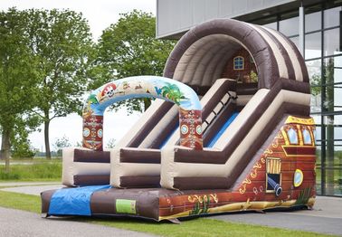 Full Print Attraction Playground Professional Commercial Inflatable Slide For Kids Playing