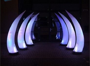 Beautiful Bridge Led Inflatable Lighting For Evening Party Red Tusk Type