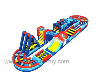 Multielement PVC Tarpaulin Inflatable Obstacle Course With Boot Camp Wipeout