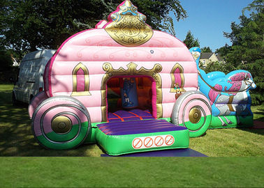 12' x 18' Pink Princess Carriage Castle Inflatable Combo For Girl's Birthday Party