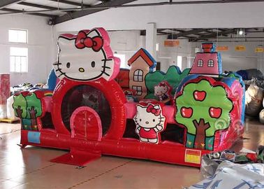 Hello Kitty Inflatable Toddler Playground With Slide , Commercial Adult Bouncy Castle
