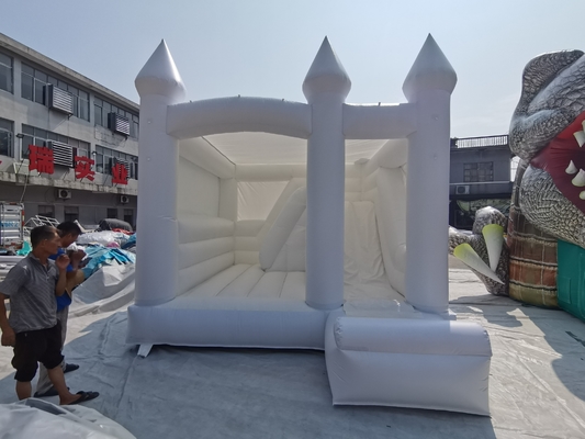 5x4m Commercial Bouncy Castles White Toddler Bounce House Inflatable Wedding Bouncer