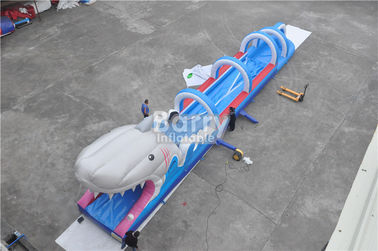 0.55mm PVC Tarpaulin Inflatable Water Slides For Kids , Custom Sharp Inflatable 