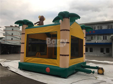 Air Monkey Inflatable Bouncer , Palm Tree Samll Inflatable Bounce Castle For Little Kids