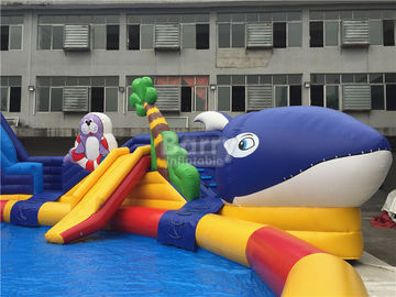 Summer Sharp Inflatable Water Park , Crocodile Island Inflatable Water Slide