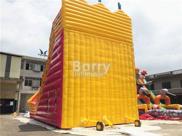 Custom Made Kids Inflatable Slide Single Lane Yellow 12x7x10m