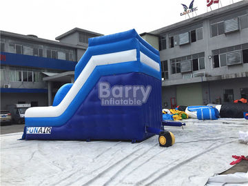 Blue Small Commercial Inflatable Slide For Children / Backyard Water Slide