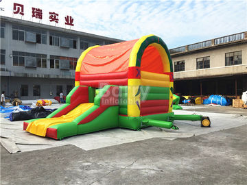 Clearance Inflatable Bouncer , Beautiful Jump House With Small Slide