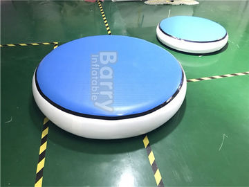 Round Blue Inflatable Air Track Gymnastics Mat DWF + 1.2mm Plato Material