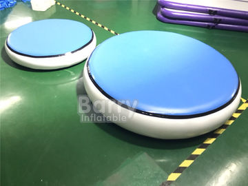 Round Blue Inflatable Air Track Gymnastics Mat DWF + 1.2mm Plato Material