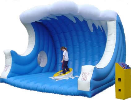 EN71 Inflatable Water Toys Mechanical blow up Surfboard With Machine Surfing Simulator Game