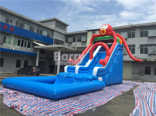 BSCI Outdoor Inflatable Water Slides Customized Size Shape Logo